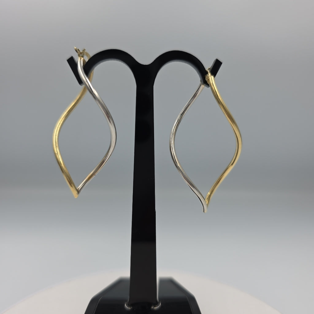 ARETES PAR ORO,ORO COMBINADO 14 K 3,60 GRMS (SEMINUEVO)