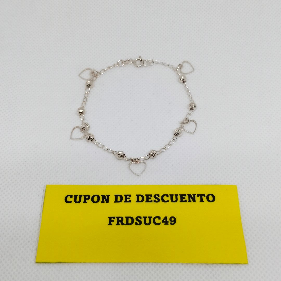 PULSERA TEJIDO ESPECIAL PLATA .925 18 CM 2.7 GR (NUEVO)