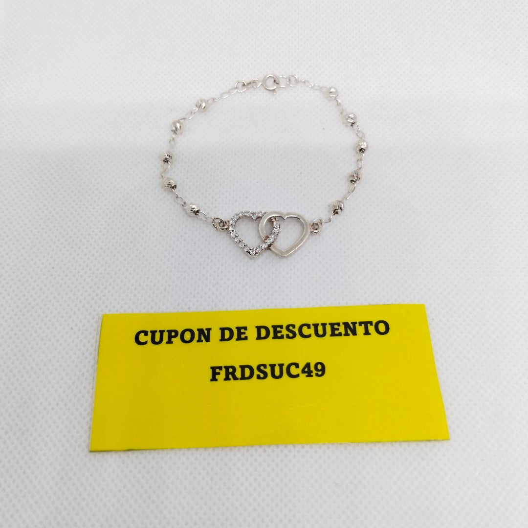 PULSERA TEJIDO TEJIDO ESPECIAL PLATA .925 18 CM 4.1 GR (NUEVO)