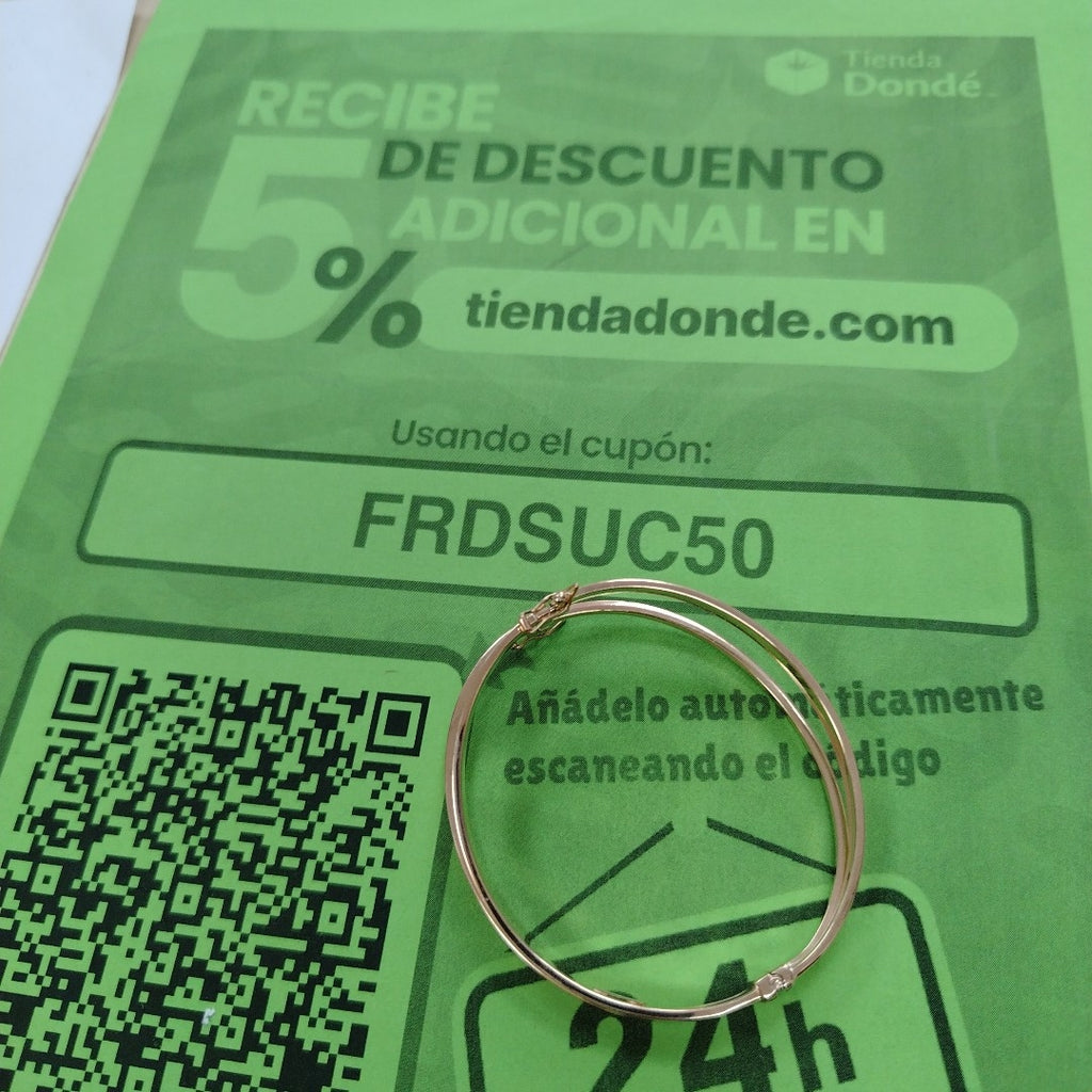 PULSERA RIGIDA ORO 14 K 8 GRMS (SEMINUEVO)