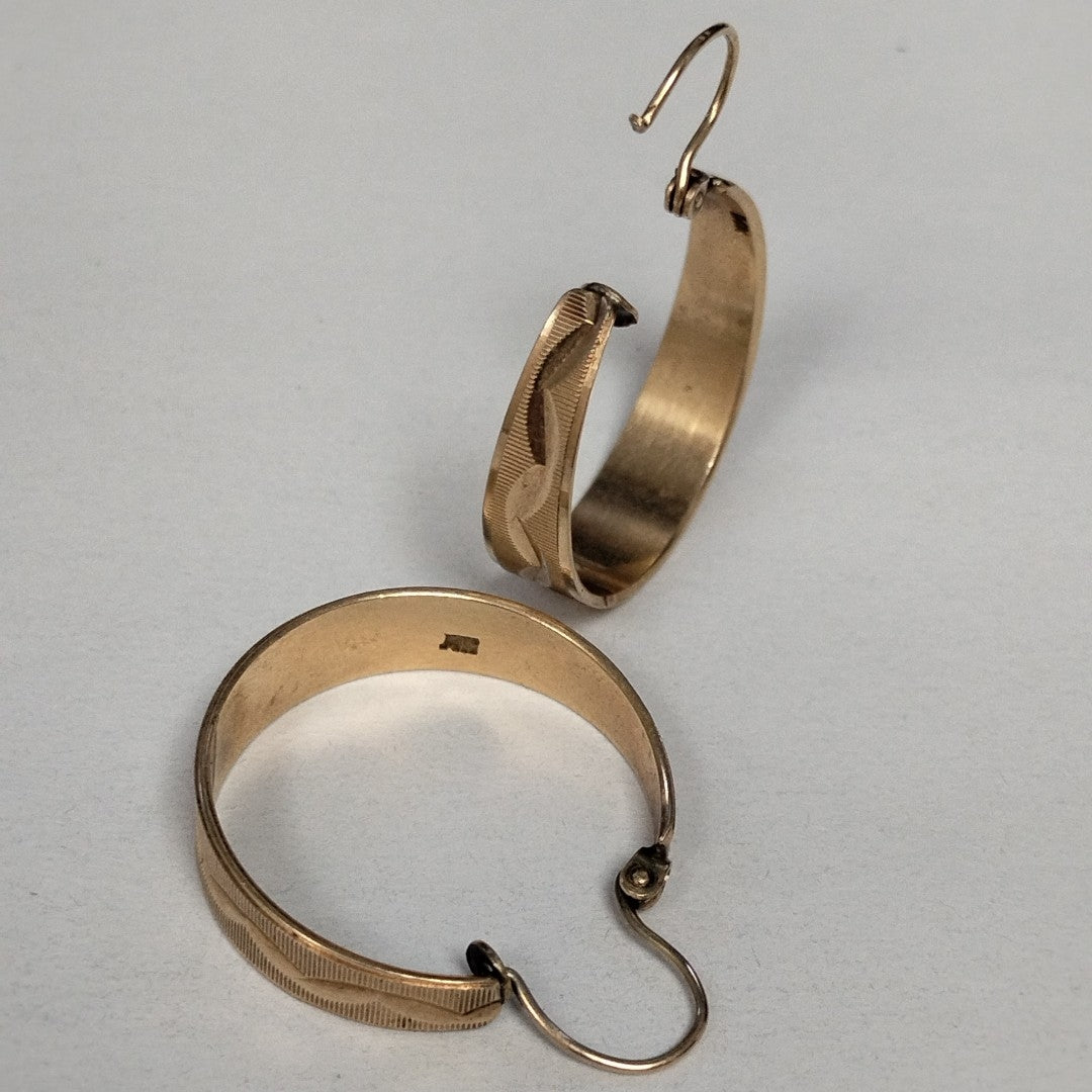 ARRACADAS PAR ORO 14 K 4,90 GRMS (SEMINUEVO)