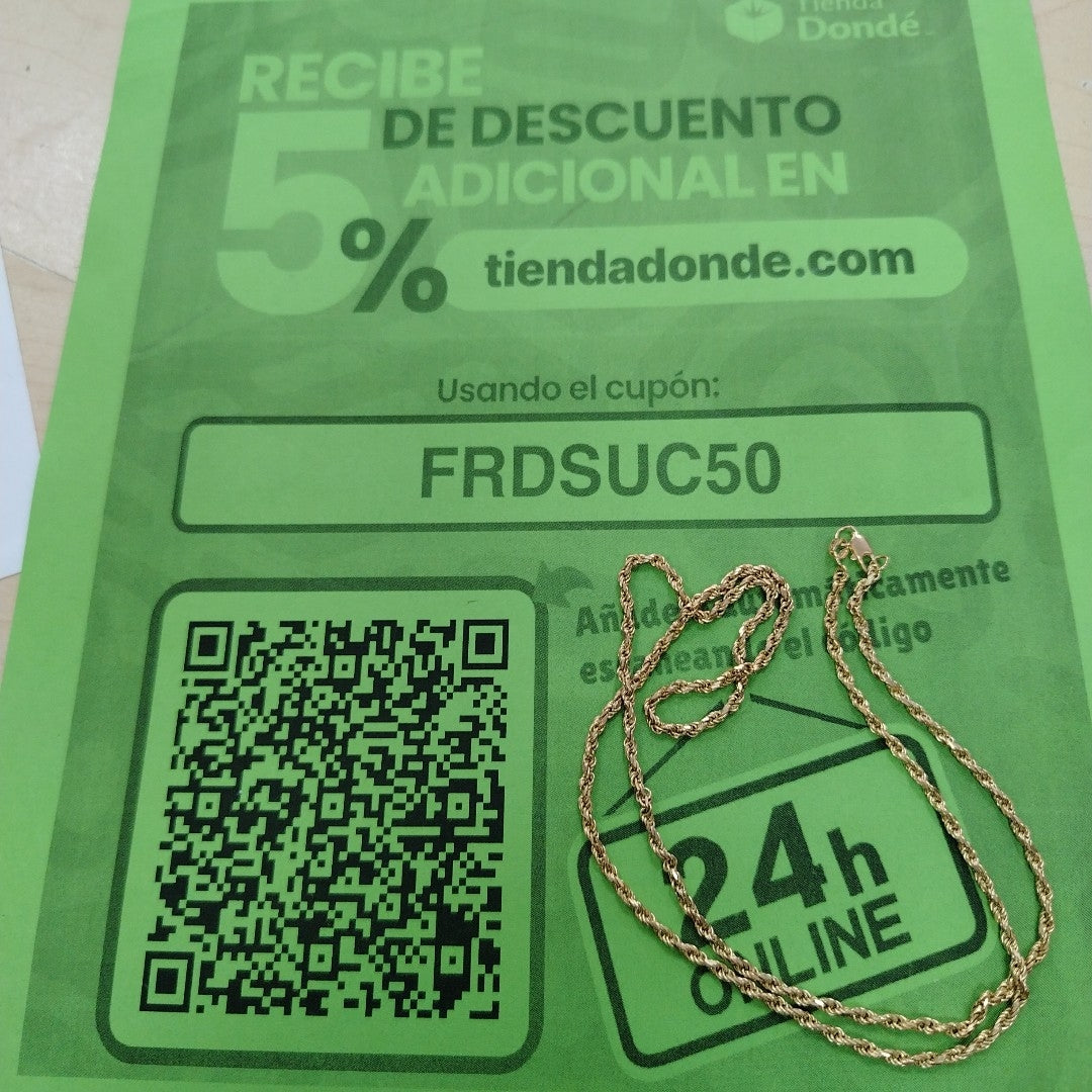 CADENA ORO 10 K 11.2 GRMS (SEMINUEVO)