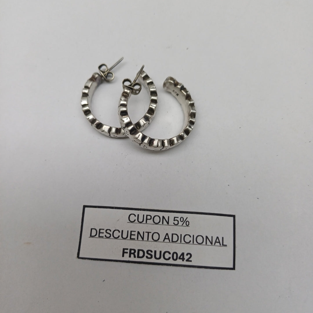 ARRACADAS PAR PLATA 6 GRMS (SEMINUEVO)