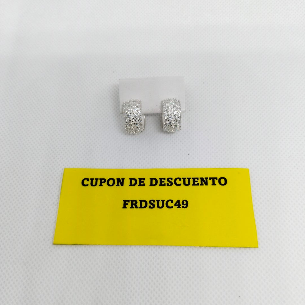 HUGGIES C/CIRCONIAS PLATA .925 5.5 GR (NUEVO)