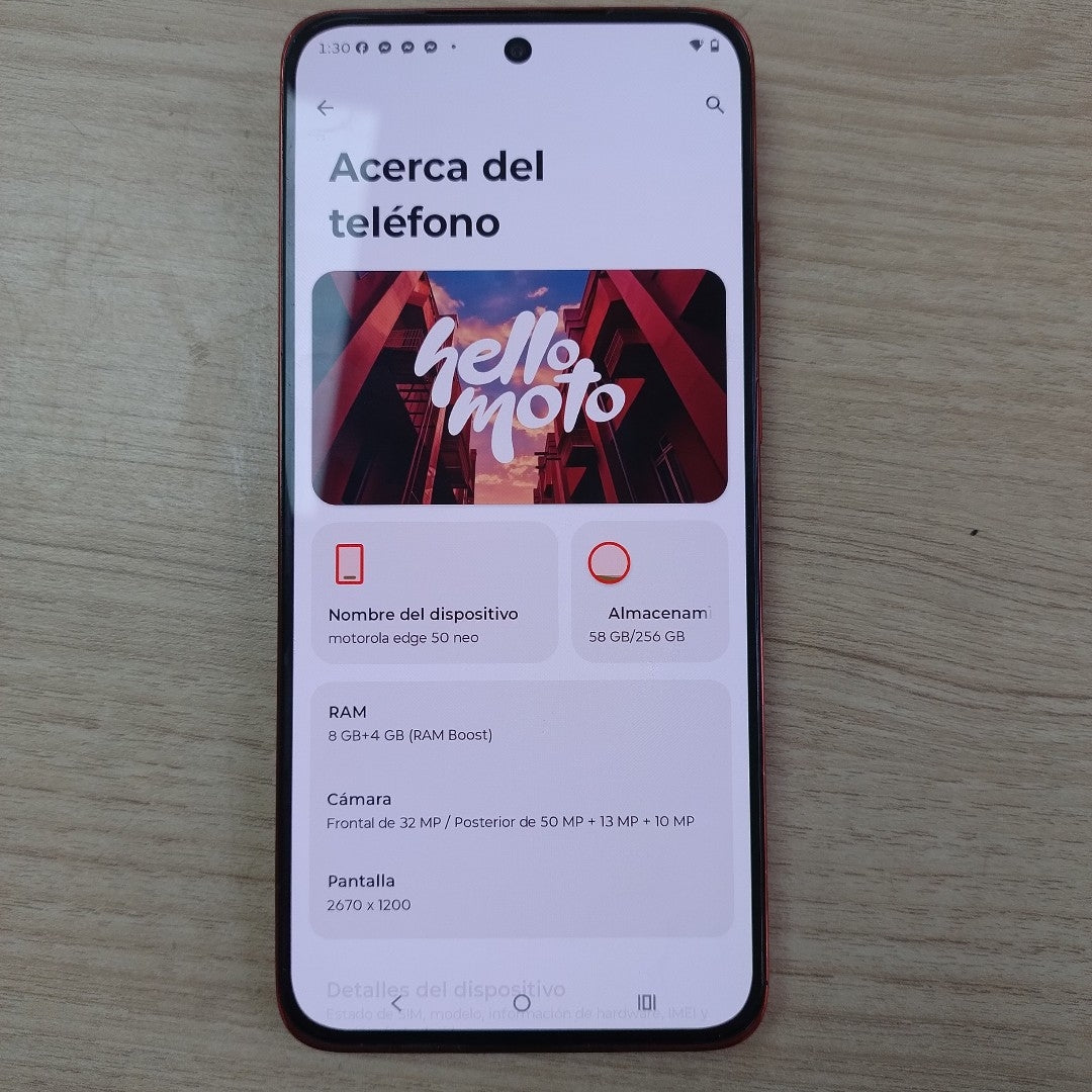 CELULAR MOTOROLA EDGE 50 NEO XT2409-2 (2024) 256 GB 8 GB RAM (SEMINUEVO)