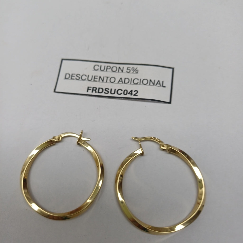 ARRACADAS PAR ORO 14 K 2,20 GRMS (SEMINUEVO)
