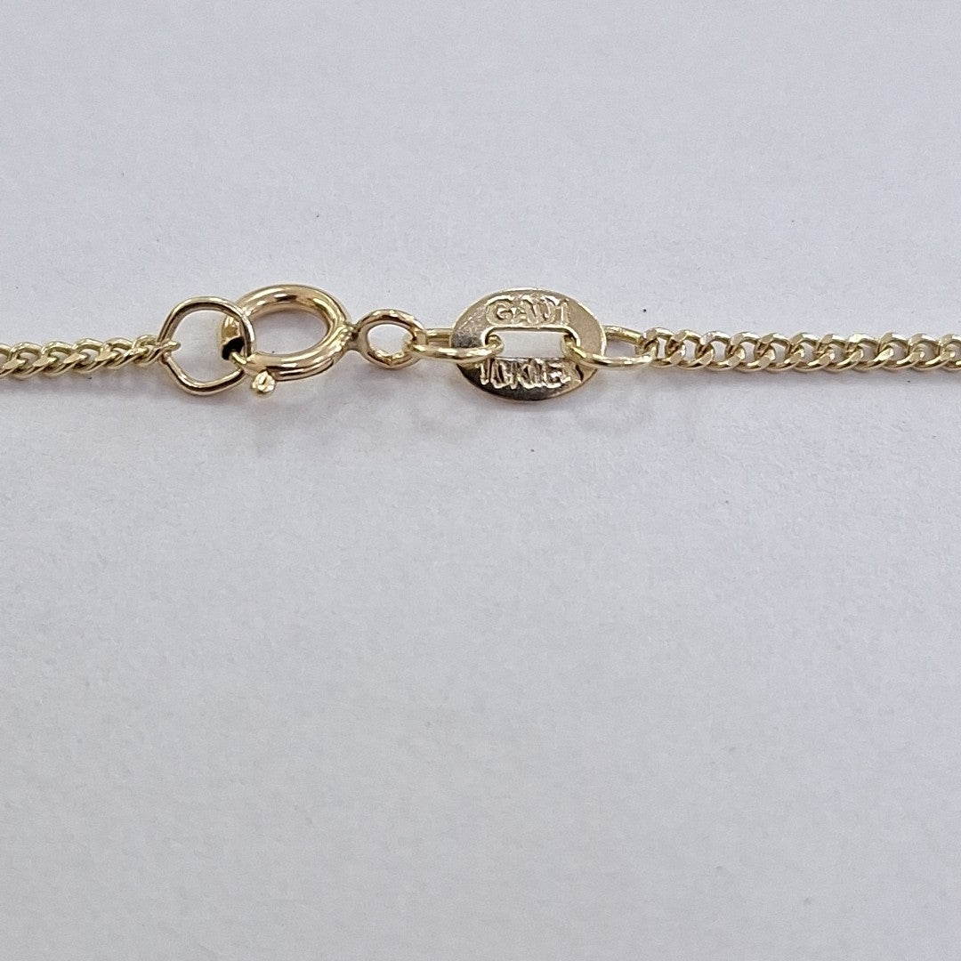 CADENAS TEJIDO BARBADA ORO 10K 50 CM 2.7 GR (NUEVO)