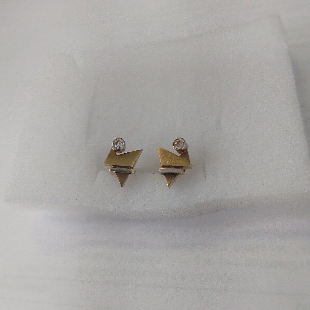 BROQUELES PAR ORO, RODIADO 14 K 2.6 GRMS (SEMINUEVO)