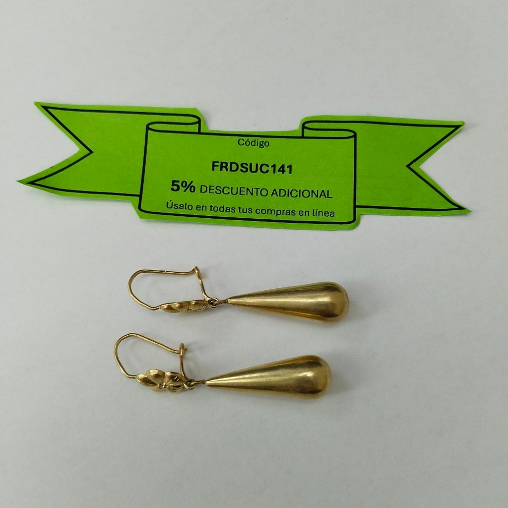 ARETES PAR ORO 10 K 3.3 GRMS (SEMINUEVO)
