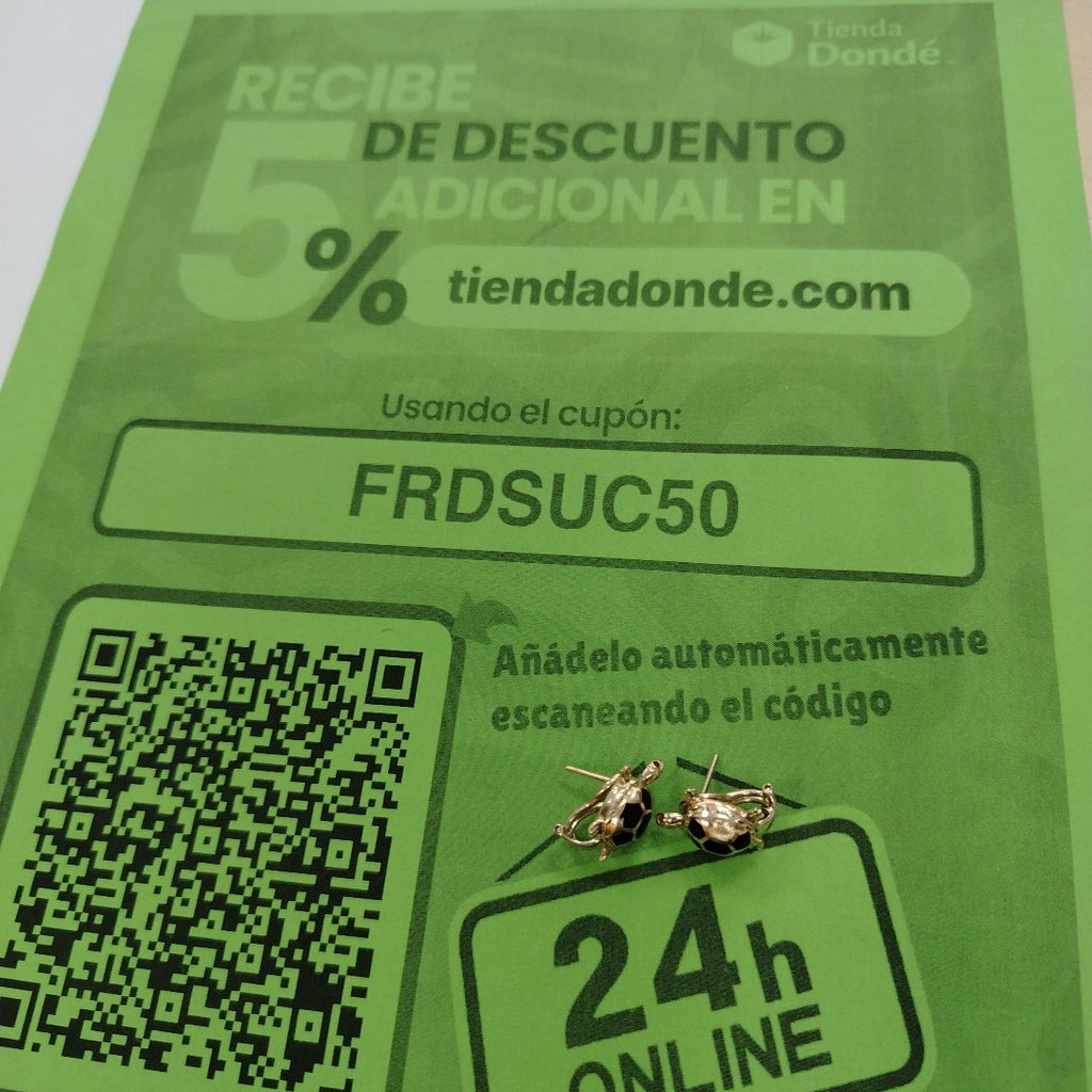 BROQUELES PAR ORO 14 K 5.7 GRMS (SEMINUEVO)