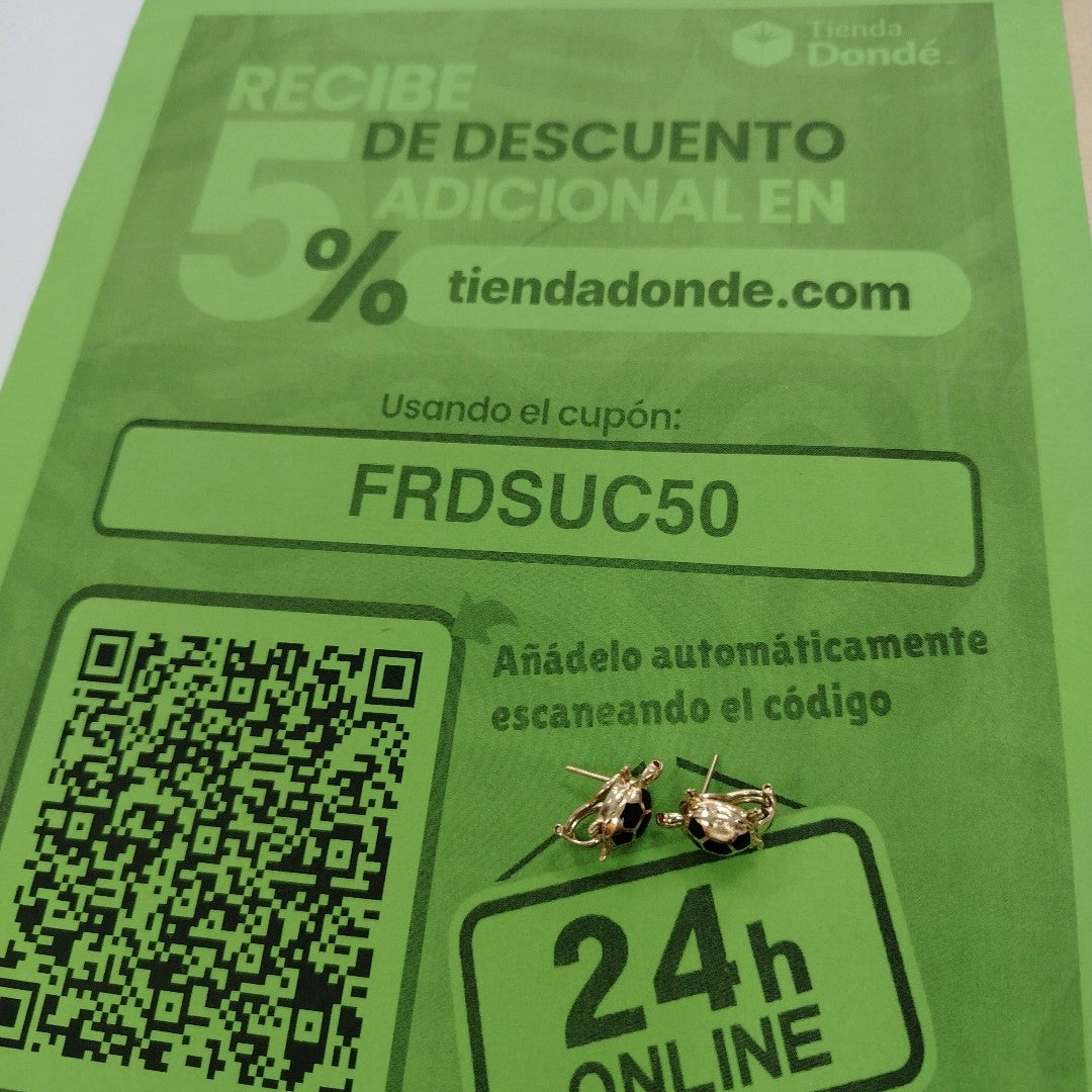 BROQUELES PAR ORO 14 K 5.7 GRMS (SEMINUEVO)