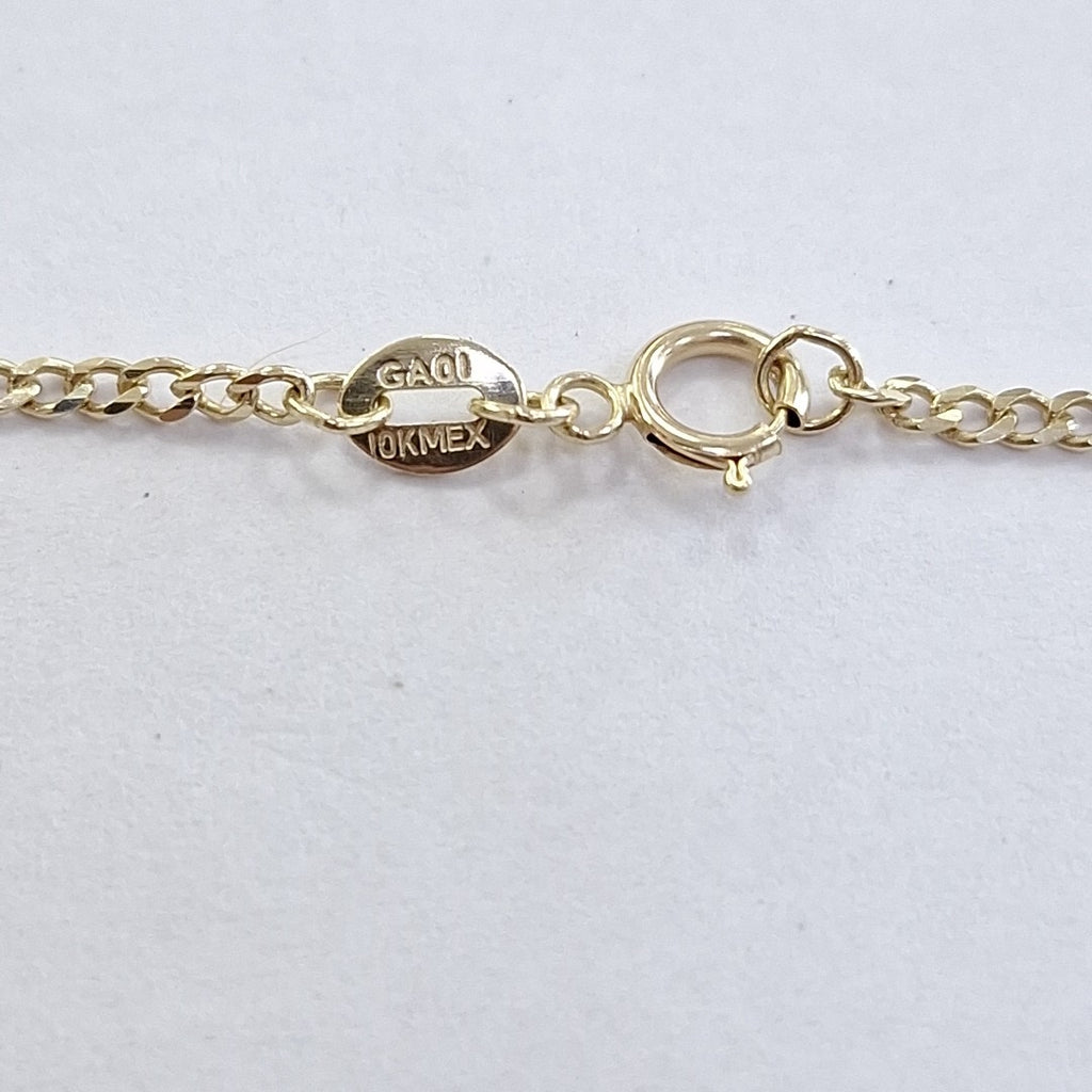 CADENAS TEJIDO BARBADA ORO 10K 55 CM 3.8 GR (NUEVO)