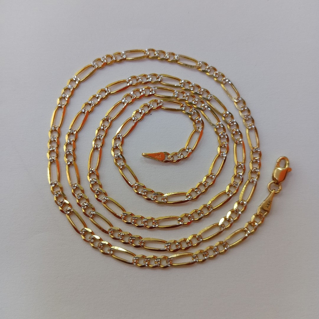CADENAS 3X1 DIAMANTADA ORO 14K 55 CM 8.4 GR (NUEVO)