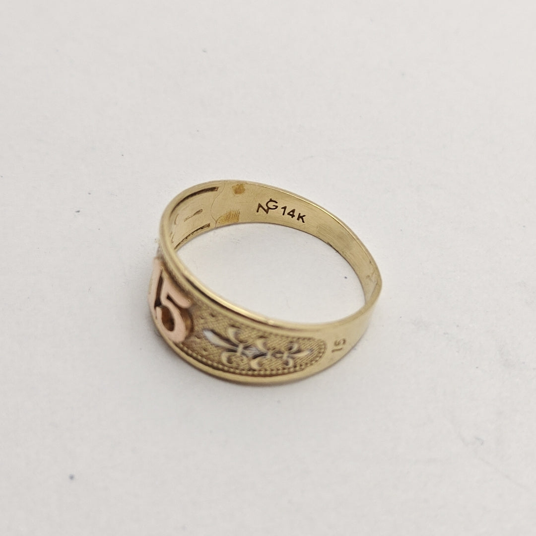 ANILLITO ORO COMBINADO 14 K 2,60 GRMS (SEMINUEVO)