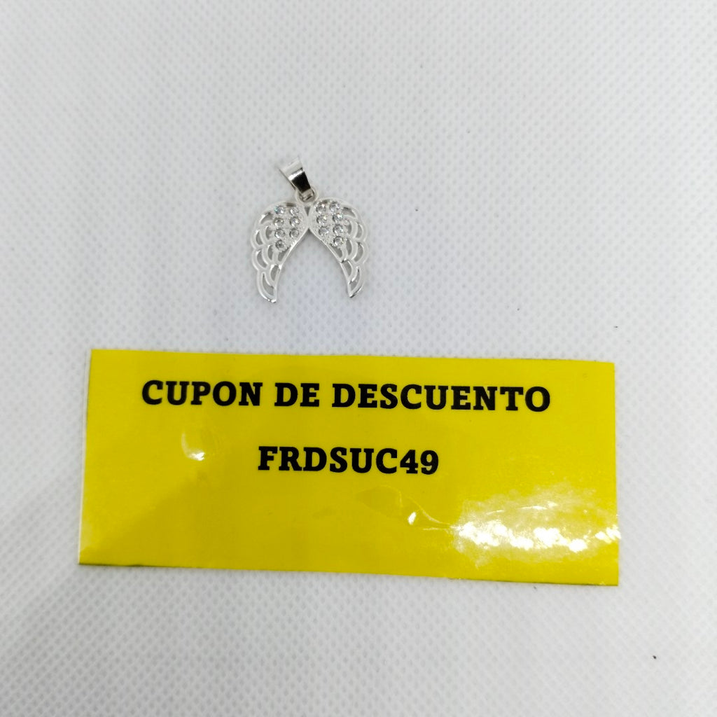 DIJE ALAS C/CIRCONIAS PLATA .925 2.4 GR (NUEVO)