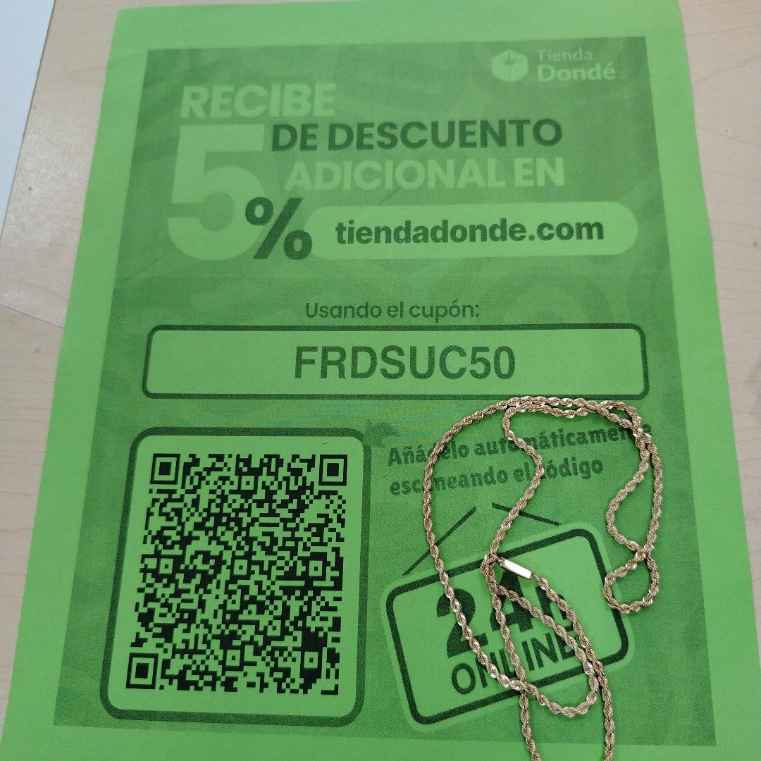 CADENA ORO 10 K 16.1 GRMS (SEMINUEVO)