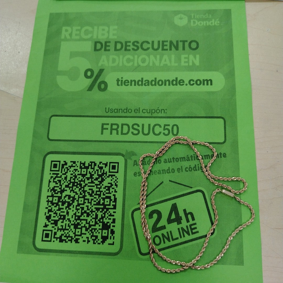 CADENA ORO 10 K 17.5 GRMS (SEMINUEVO)