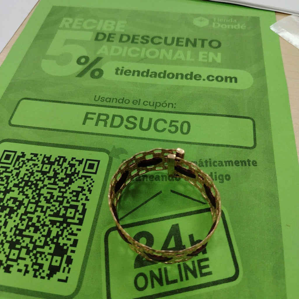 PULSERA RIGIDA ORO 14 K 18 GRMS (SEMINUEVO)