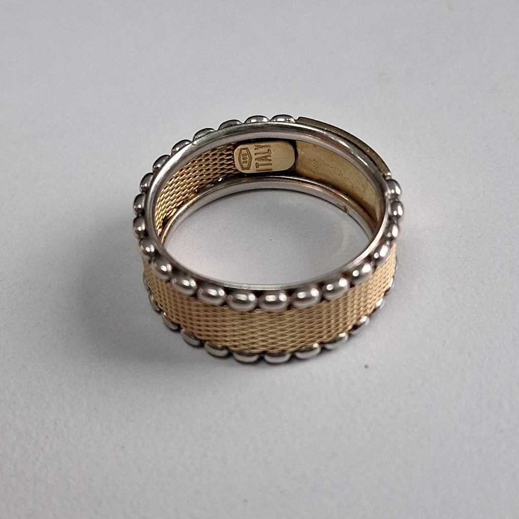 ANILLO ORO COMBINADO 14 K 5.2 GRMS (SEMINUEVO)
