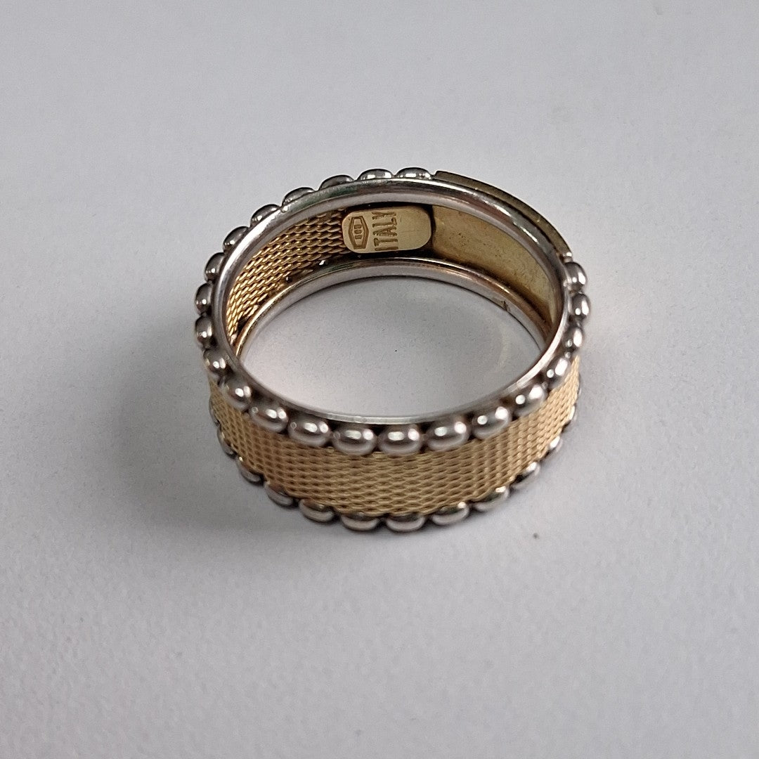 ANILLO ORO COMBINADO 14 K 5.2 GRMS (SEMINUEVO)