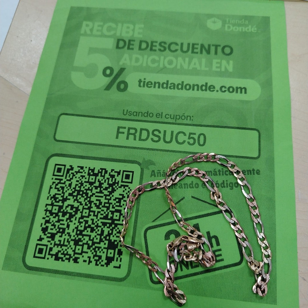 CADENA ORO, ORO COMBINADO 14 K 46.1 GRMS (SEMINUEVO)