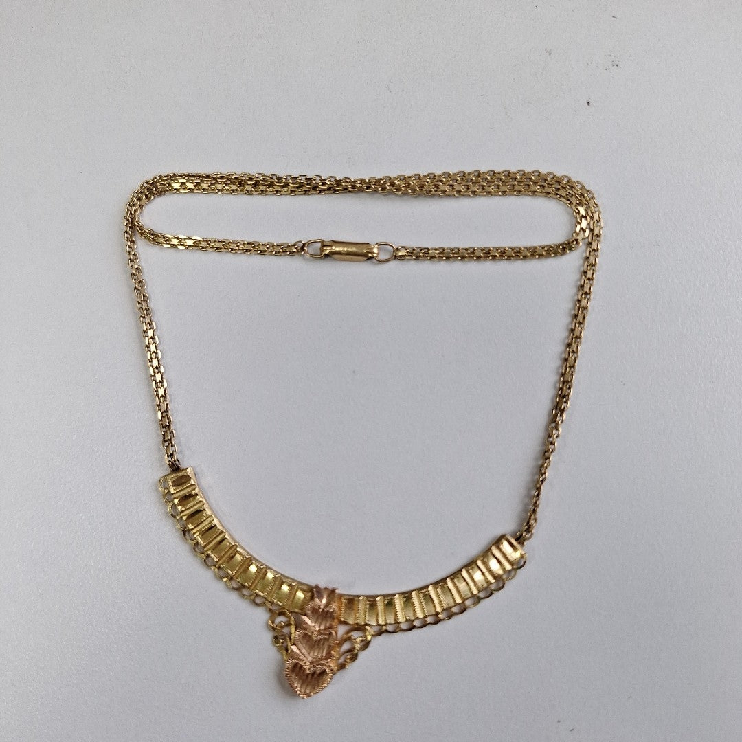 GARGANTILLA ORO COMBINADO 14 K 8 GRMS (SEMINUEVO)