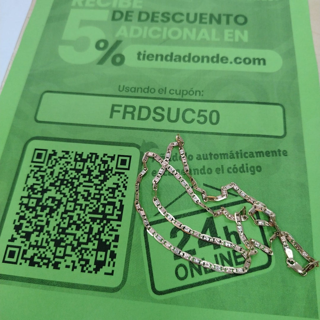 CADENA ORO, ORO COMBINADO 14 K 11.6 GRMS (SEMINUEVO)