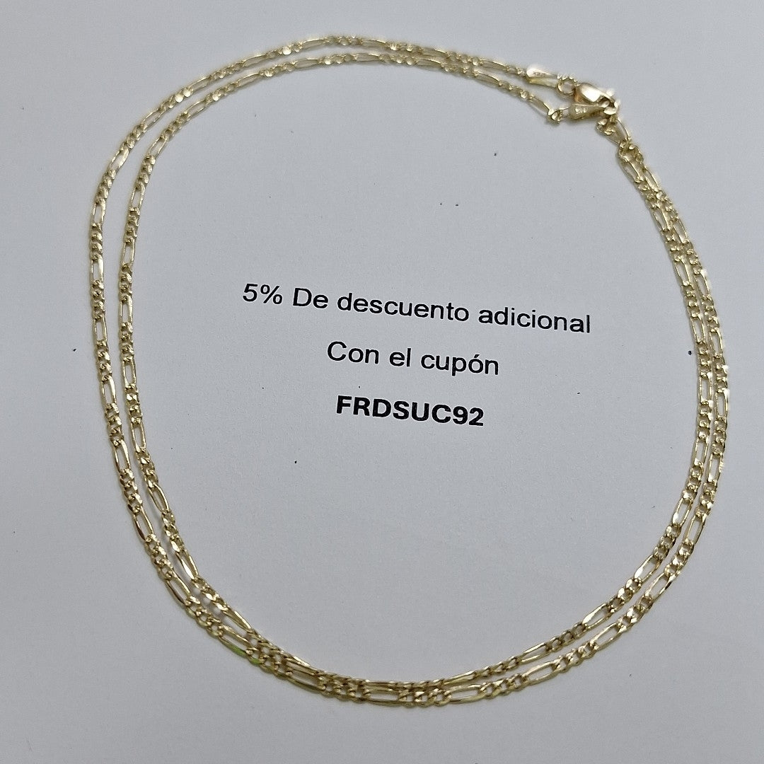 CADENAS 3X1 ORO 14K 55 CM 4 GR (NUEVO)