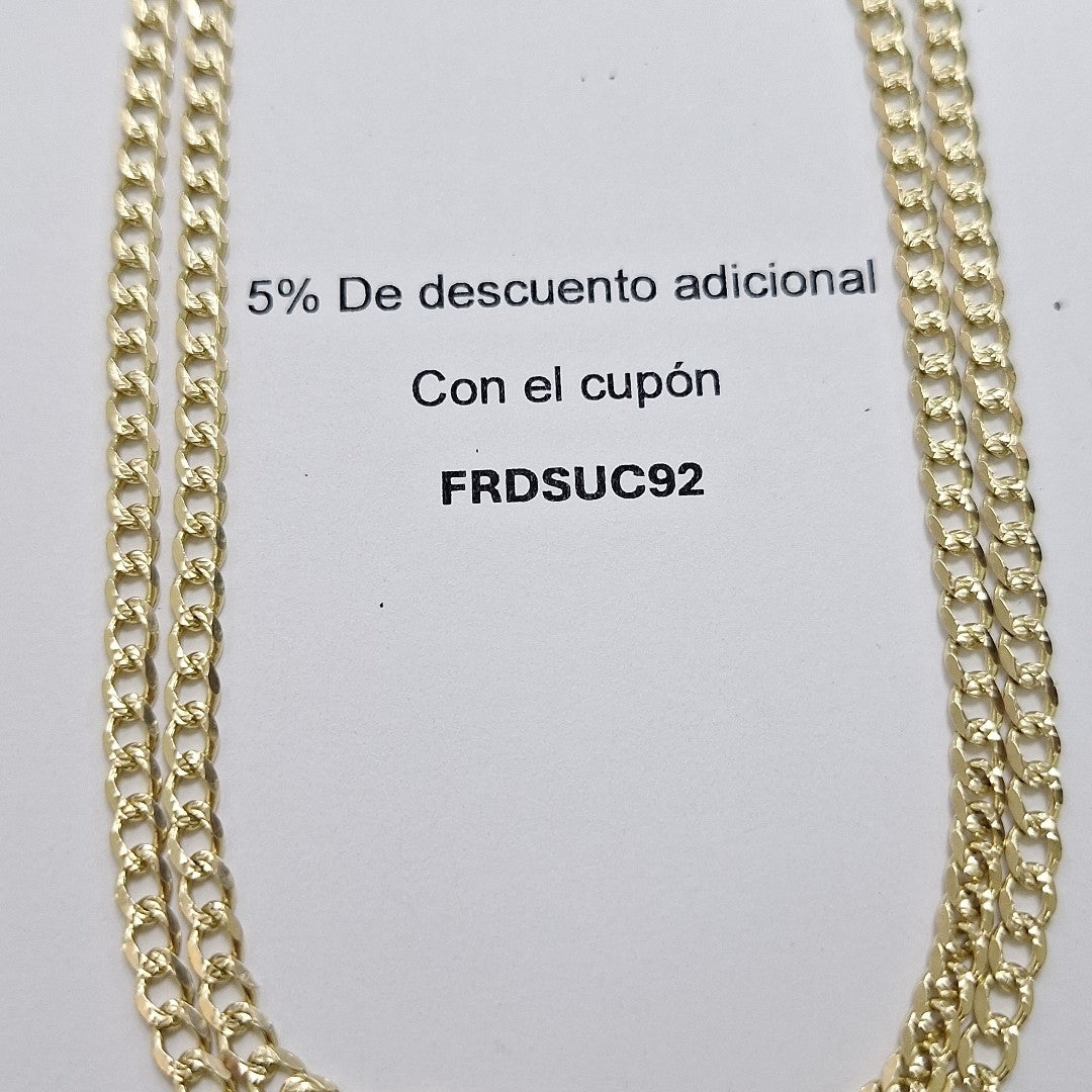 CADENAS BARBADA ORO 14K 55 CM 13.1 GR (NUEVO)