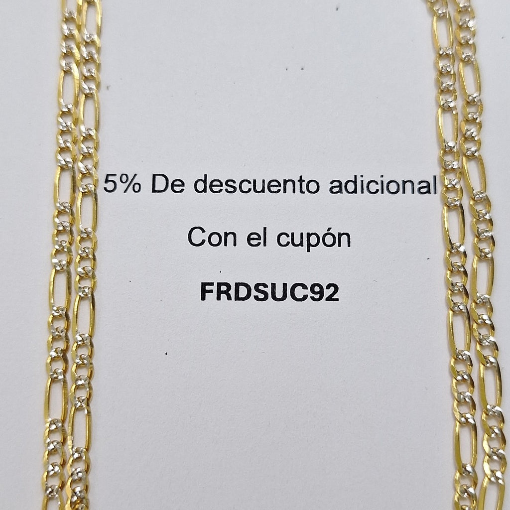 CADENAS 3X1 DIAMANTADA ORO 14K 55 CM 8.4 GR (NUEVO)