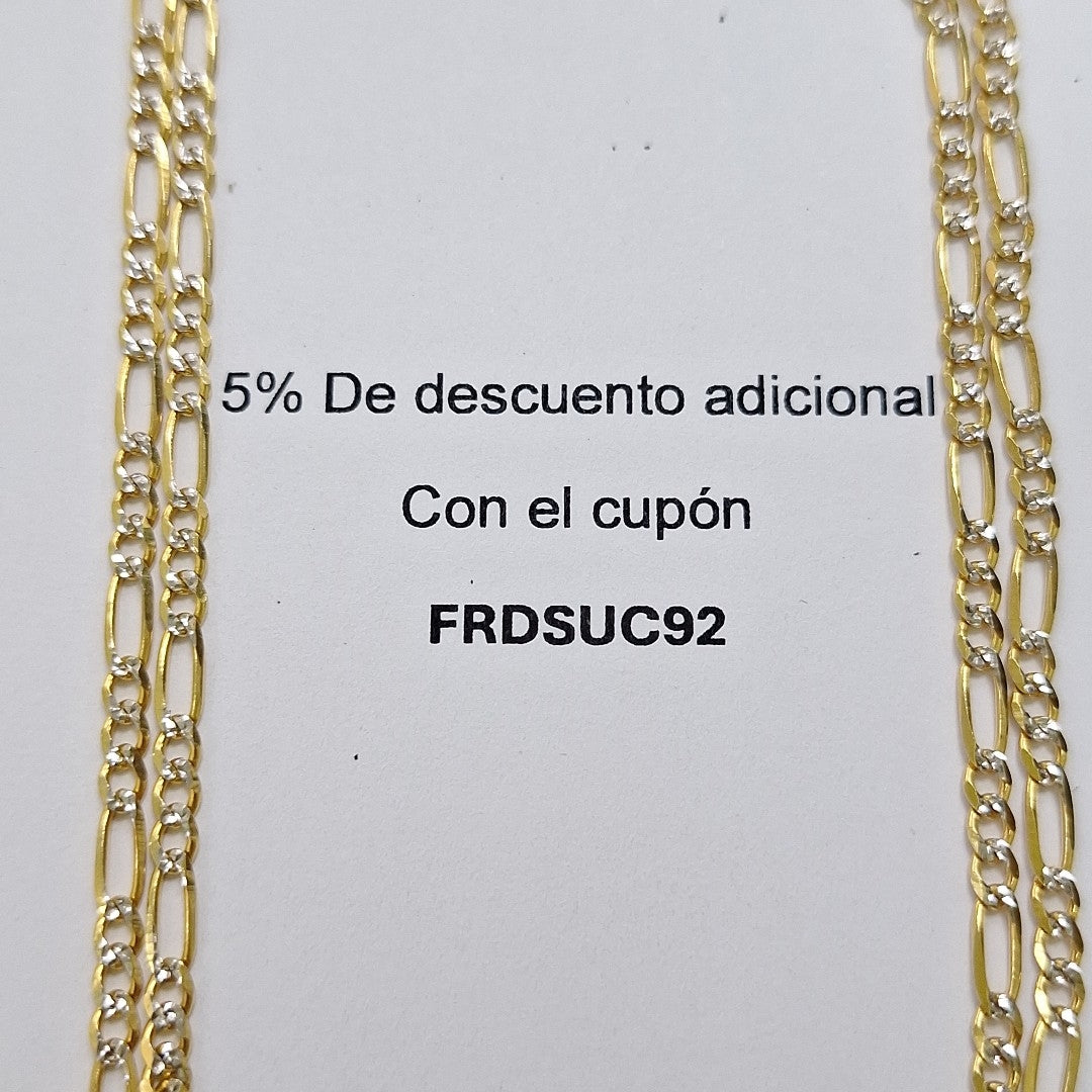 CADENAS 3X1 DIAMANTADA ORO 14K 55 CM 8.4 GR (NUEVO)