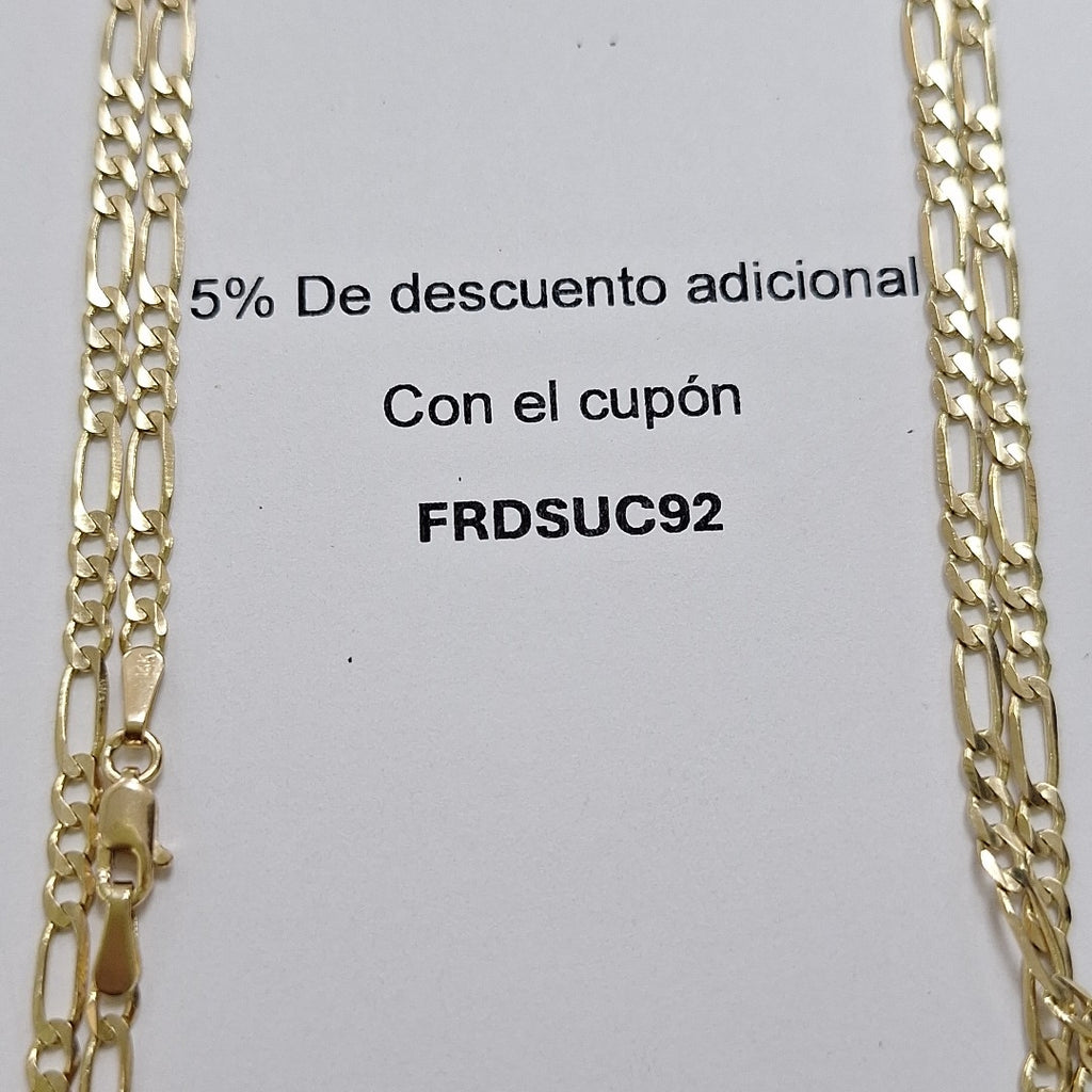 CADENAS 3X1 ORO 14K 60 CM 8 GR (NUEVO)