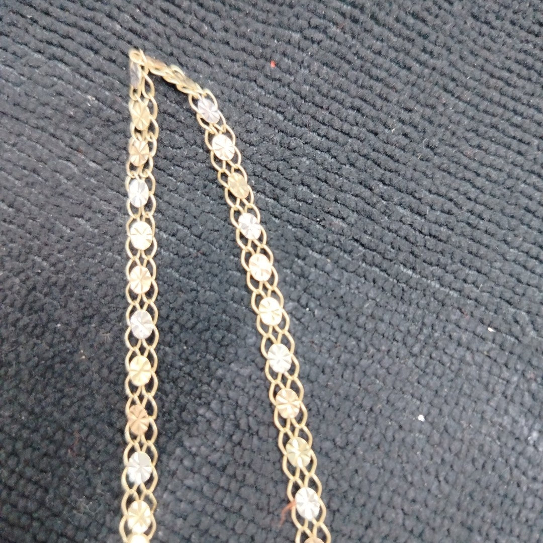 PULSERA ORO COMBINADO 10 K 2.7 GRMS (SEMINUEVO)