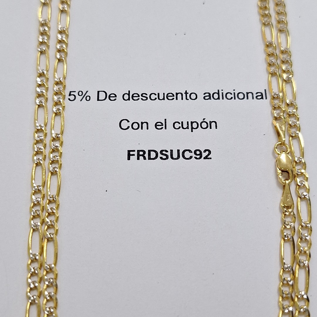 CADENAS 3X1 DIAMANTADA ORO 14K 55 CM 8.7 GR (NUEVO)