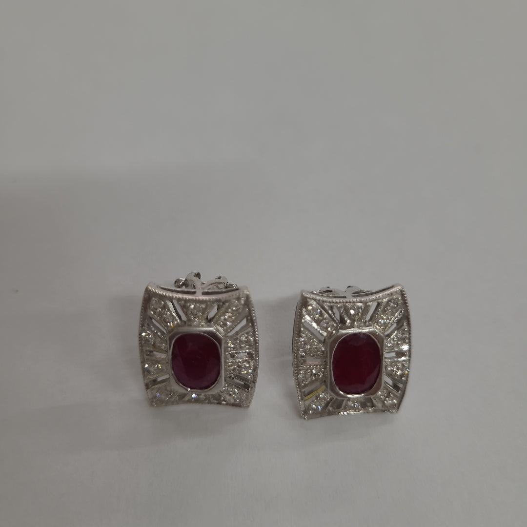 ARETES PAR ORO, ORO BLANCO 14 K 8 GRMS (SEMINUEVO)