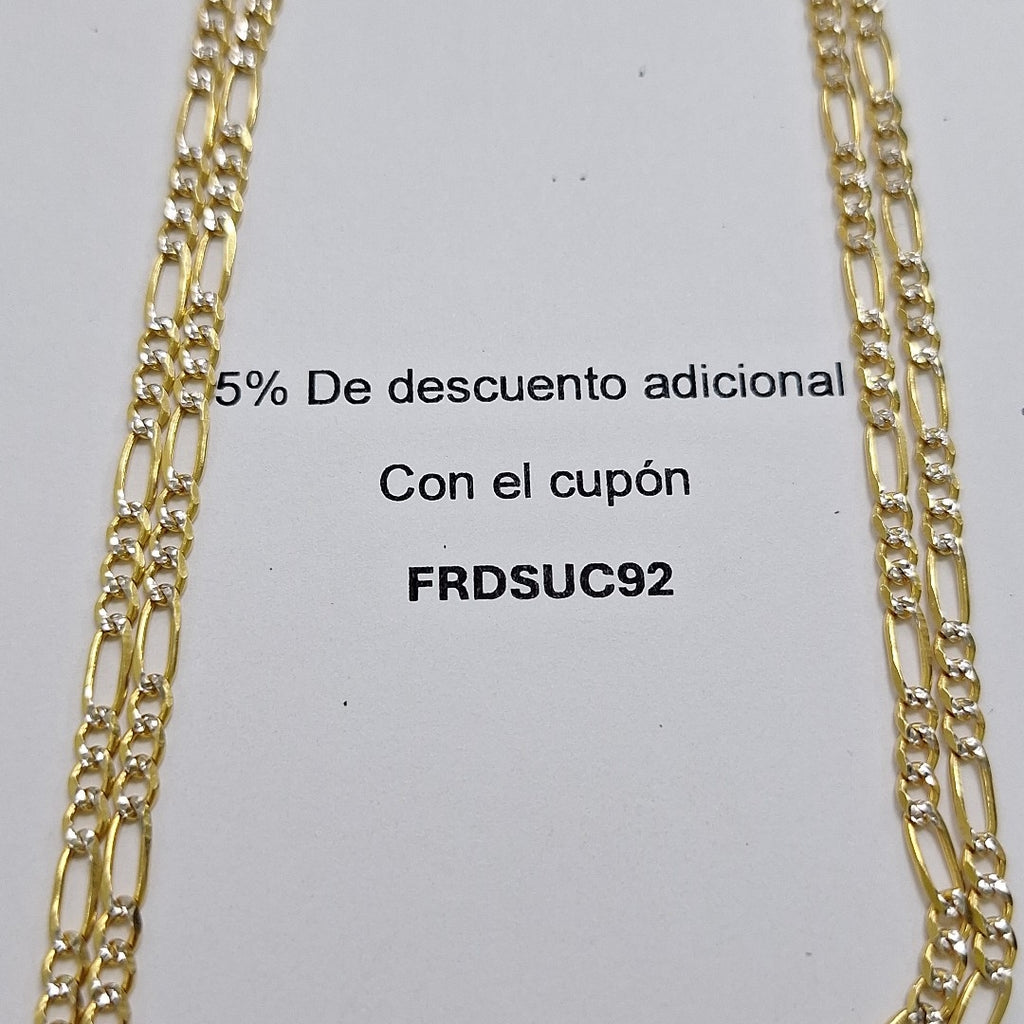 CADENAS 3X1 DIAMANTADA ORO 14K 55 CM 8.6 GR (NUEVO)
