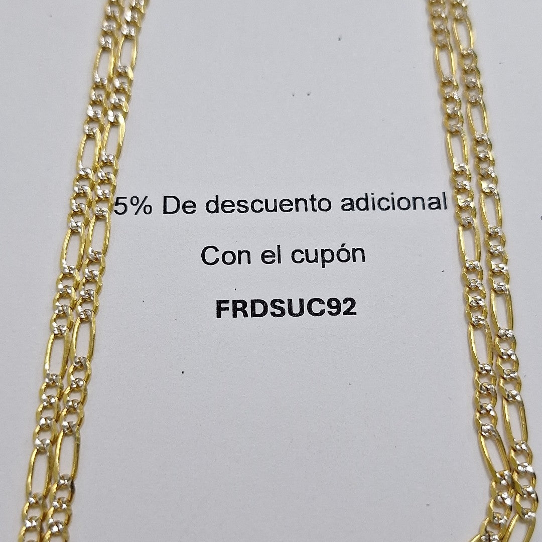 CADENAS 3X1 DIAMANTADA ORO 14K 55 CM 8.6 GR (NUEVO)