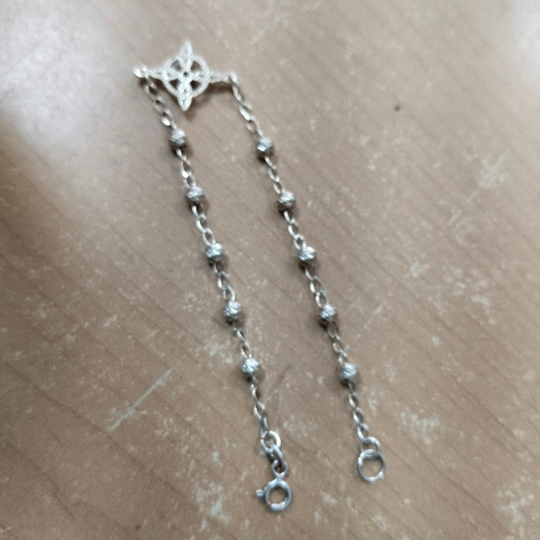 PULSERA TEJIDO ESPECIAL PLATA .925 18 CM 2.9 GR (NUEVO)