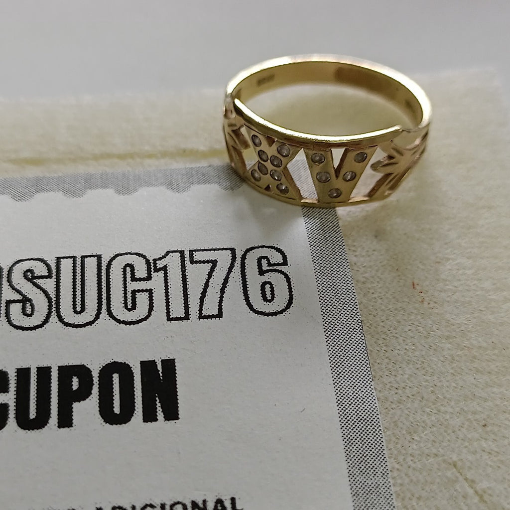 ANILLO CONMEMORATIVO ORO 10 K 2 GRMS (SEMINUEVO)