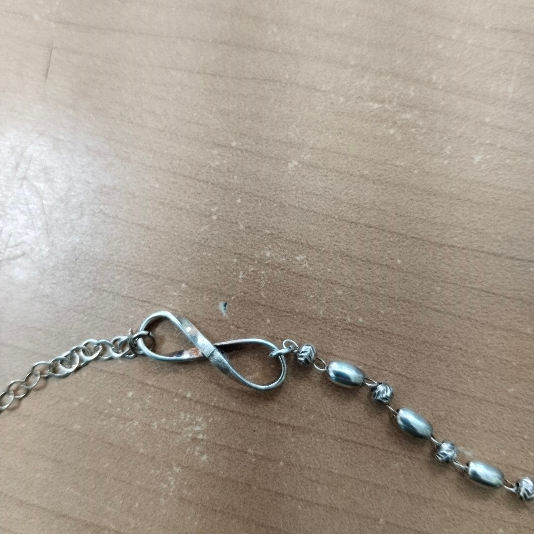 PULSERA TEJIDO INFINITO PLATA .925 18 CM 2.3 GR (NUEVO)