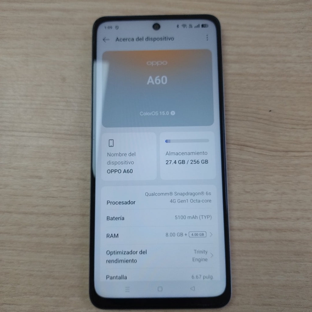 CELULAR OPPO A60 CPH3669 256 GB 8 GB RAM (SEMINUEVO)