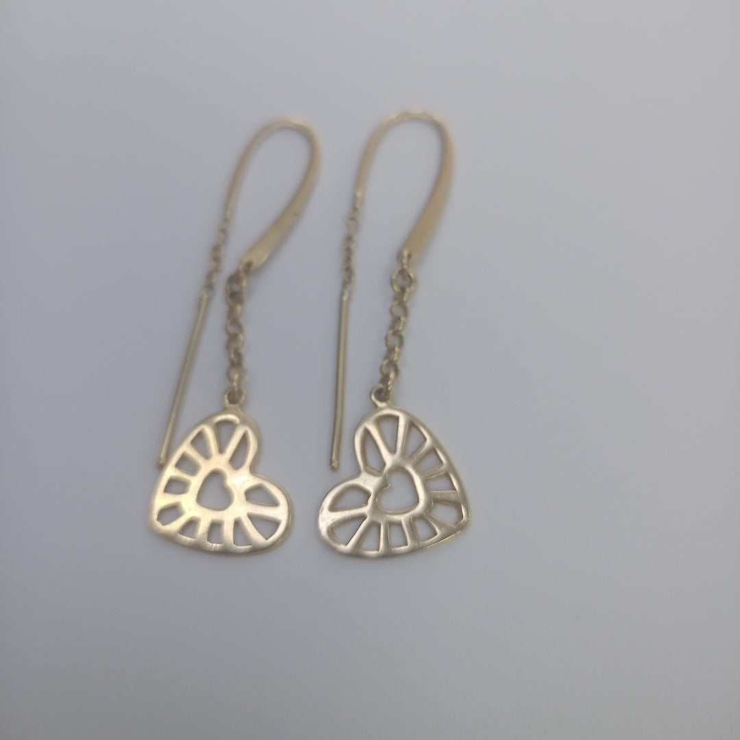 ARETES PAR,VIOLADORES PAR ORO 14 K 4,60 GRMS (SEMINUEVO)
