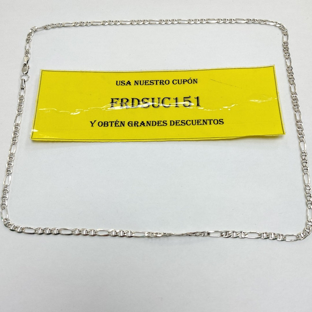 CADENA TEJIDO MARINERO PLATA .925 55 CM 8 GR (NUEVO)