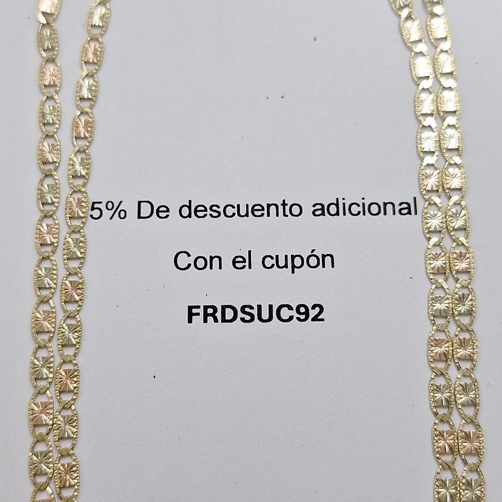 CADENAS TEJIDO GUCHI ORO 10K 55 CM 6.9 GR (NUEVO)