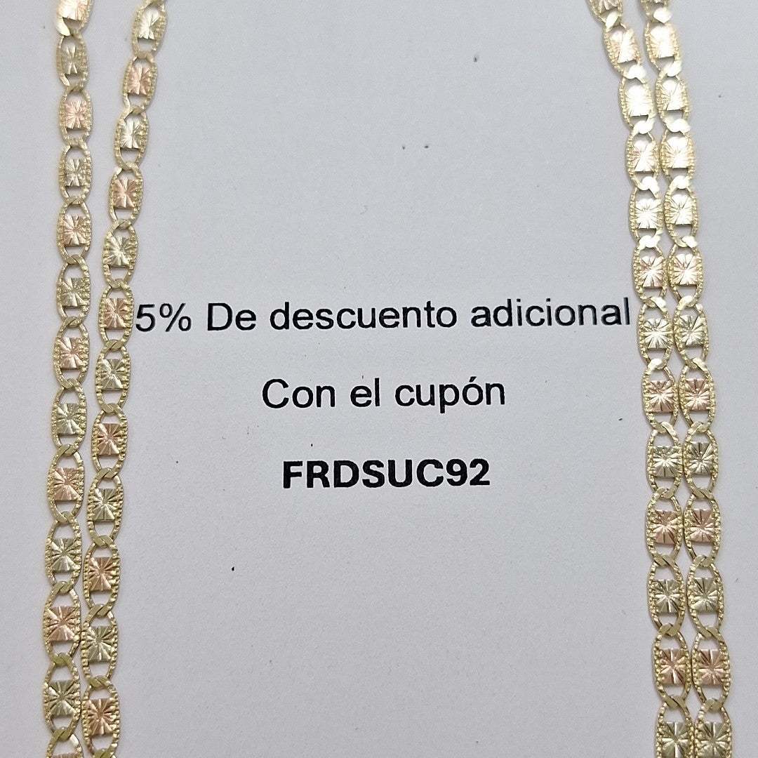 CADENAS TEJIDO GUCHI ORO 10K 55 CM 6.9 GR (NUEVO)