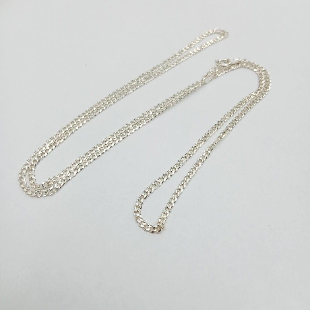 CADENA TEJIDO BARBADO PLATA .925 60 CM 6 GR (NUEVO)