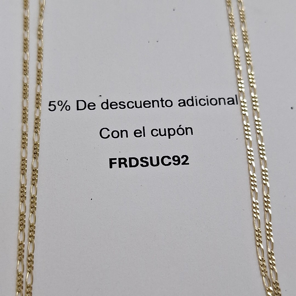 CADENAS TEJIDO 3X1 ORO 14K 55 CM 2.7 GR (NUEVO)