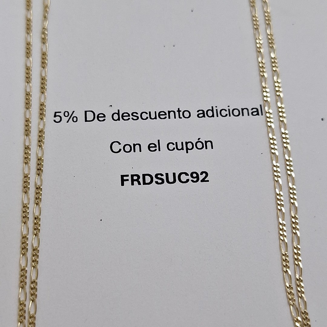 CADENAS TEJIDO 3X1 ORO 14K 55 CM 2.7 GR (NUEVO)