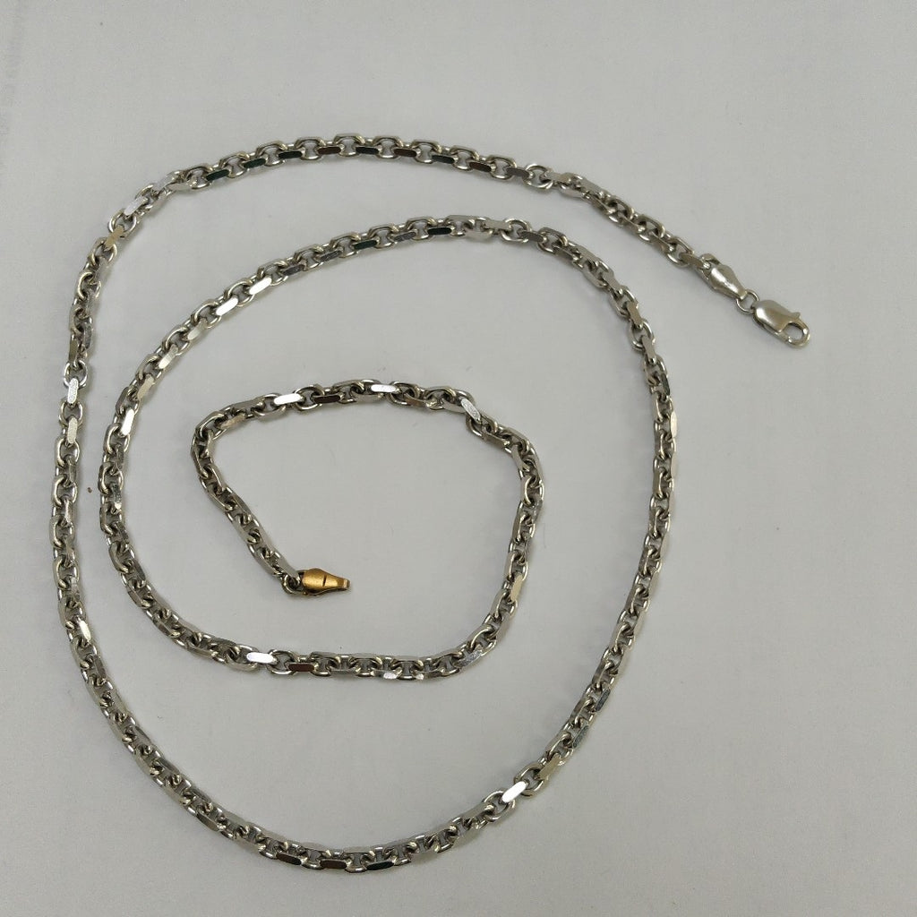 CADENA ORO, ORO BLANCO 14 K 26.9 GRMS (SEMINUEVO)