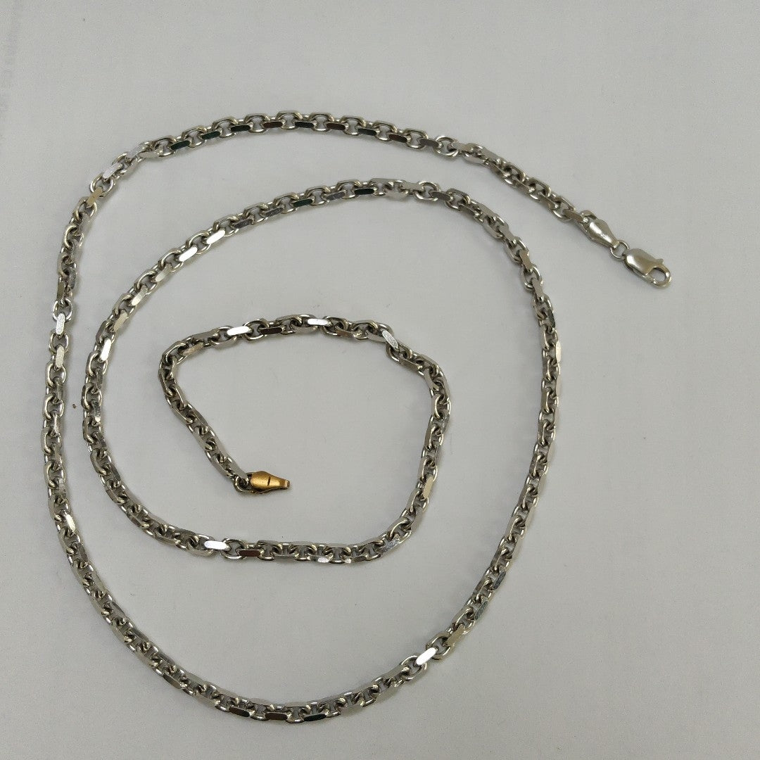 CADENA ORO, ORO BLANCO 14 K 26.9 GRMS (SEMINUEVO)